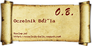 Oczelnik Béla névjegykártya